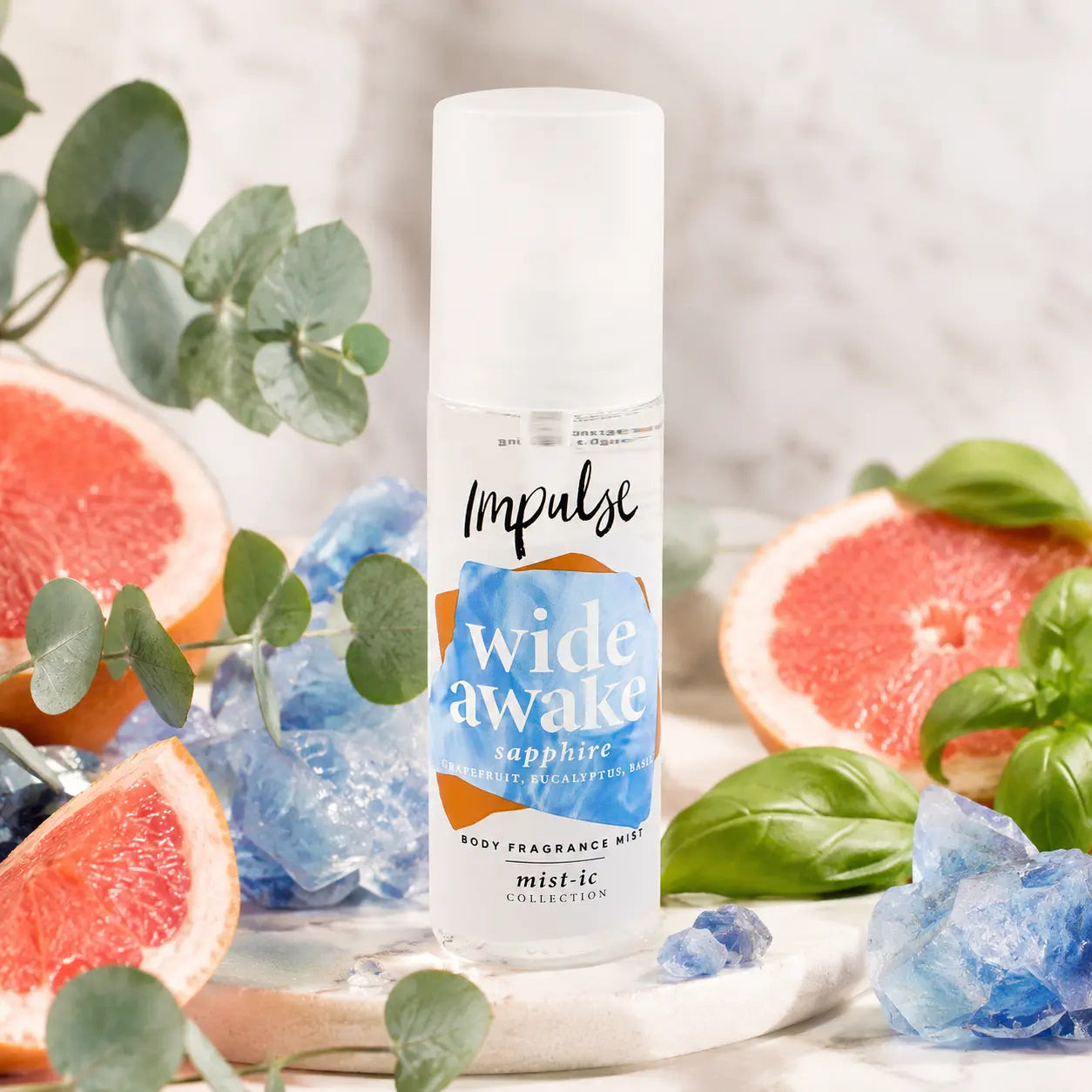 Brume Parfumée Corps Impulse Wide Awake Sapphire — Pamplemousse, Eucalyptus, Basilic