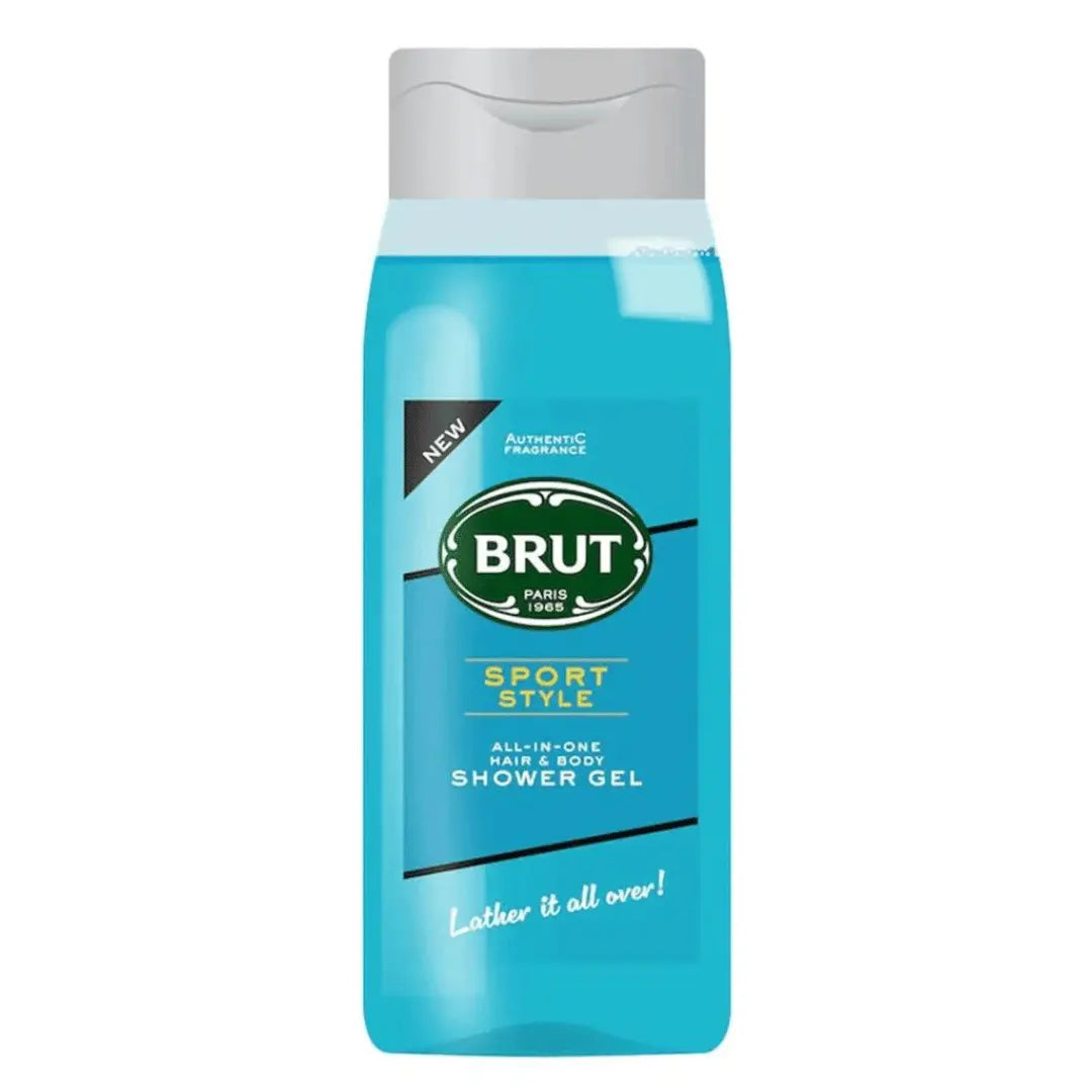 Brut Attraction Total Gel douche tout-en-un cheveux et corps - Sport Style Pour homme, 500 ml BRUT