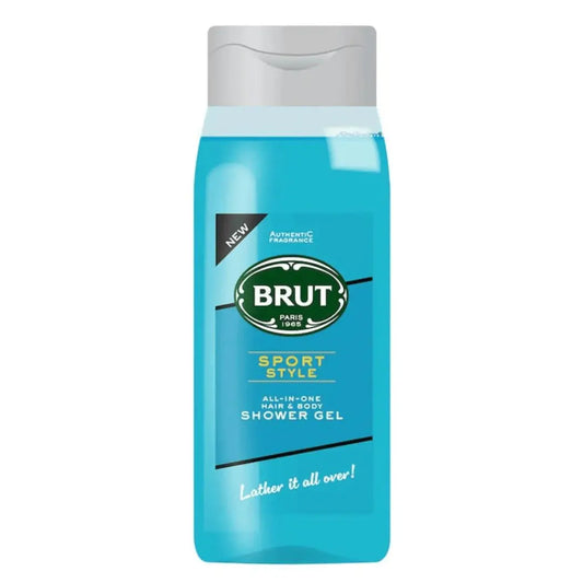 Brut Attraction Total Gel douche tout-en-un cheveux et corps - Sport Style Pour homme, 500 ml BRUT