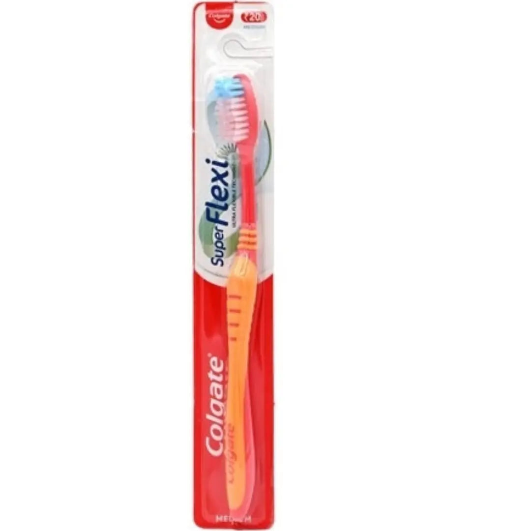 COLGATE Super Flexi  Medium  Brosse a Dent rouge orange COLGATE
