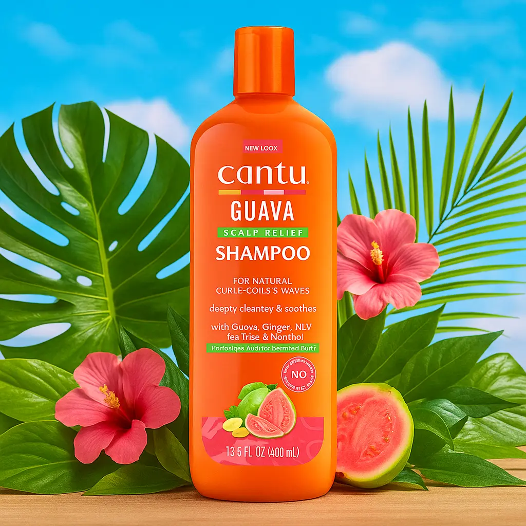 Cantu Guava Shampooing menthole pour boucles, bobines et vagues 400 ml CANTU