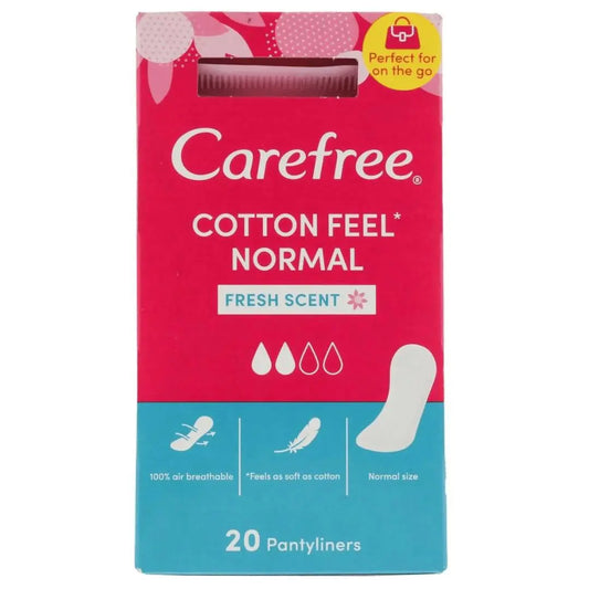 Carefree Cotton Feell Senteur Fraîche Normale 20 protège-slips CAREFREE