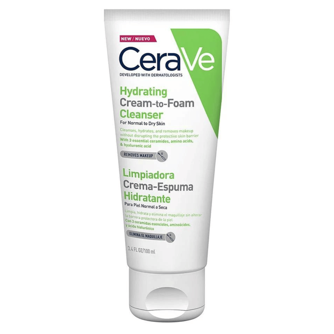 0 CeraVe Crème-Mousse Nettoyante Hydratante Quotidienne pour Peaux Normales à Sèches 100 ml Cerave