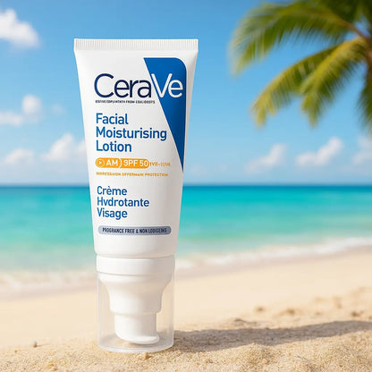 Cerave AM Hydratant Visage SPF50 Peaux Normales à Sèches 52 ml Cerave