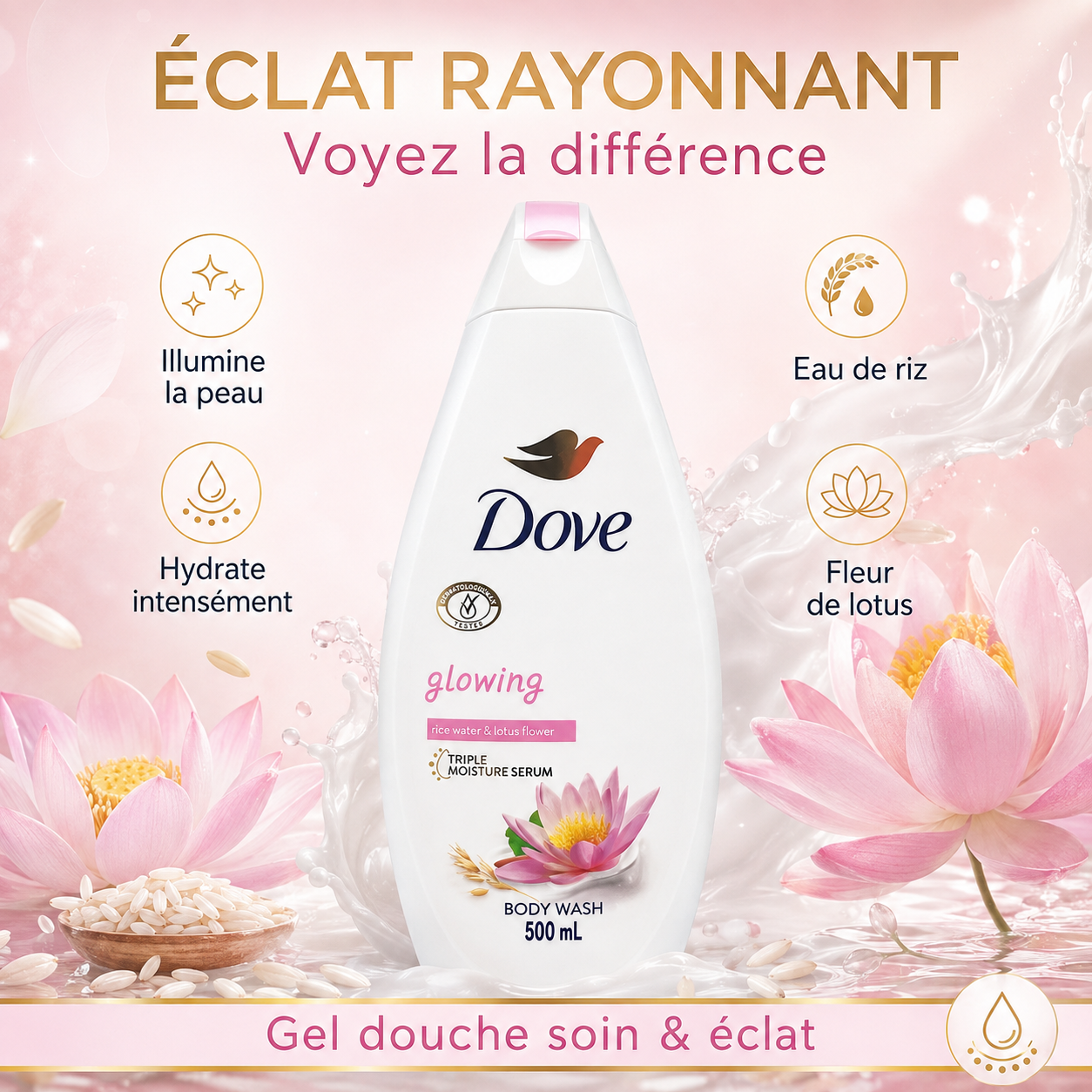 Gel douche Dove Nourishing Secrets Glowing Ritual — 500 ml