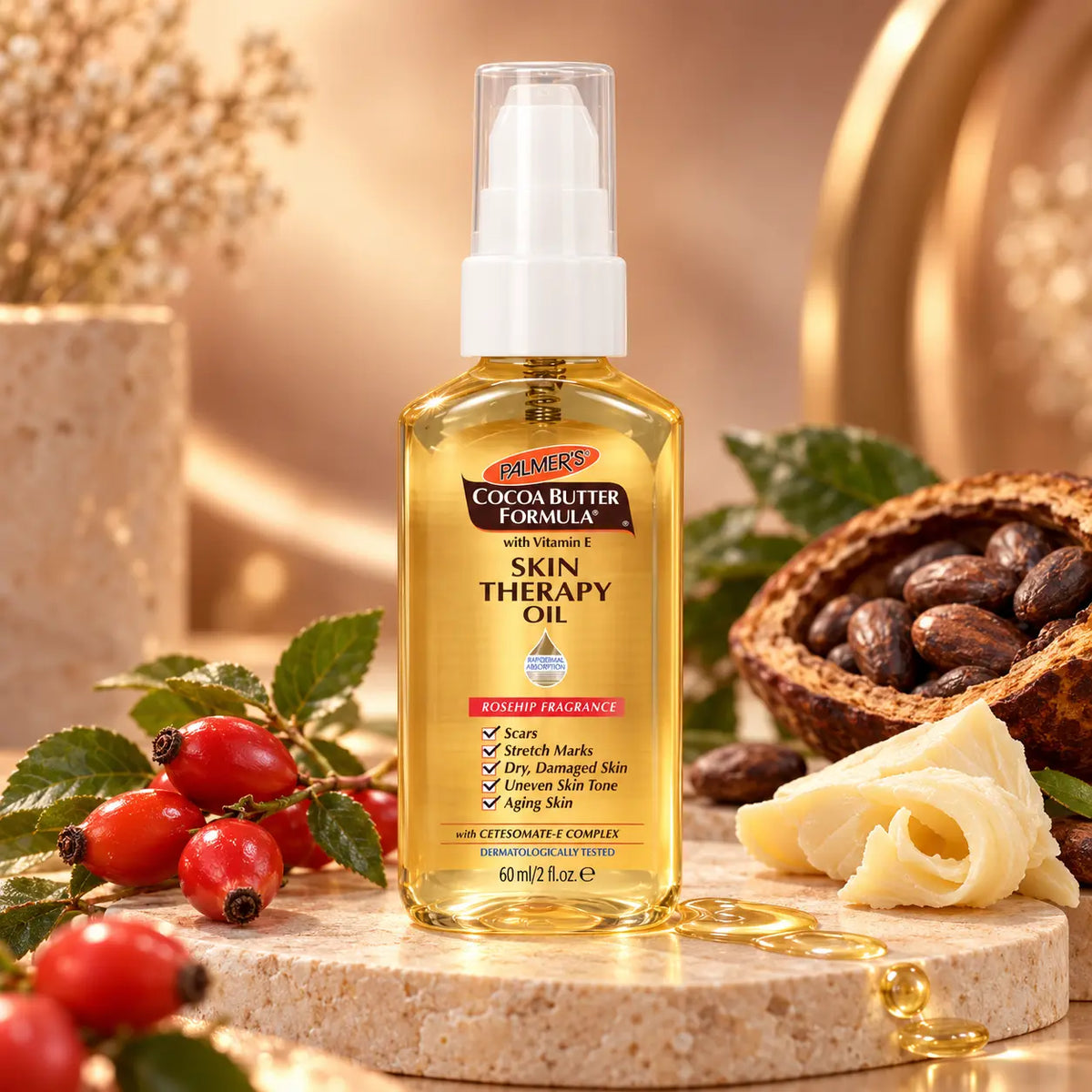 Cocoa Butter Skin Therapy Oil with Vitamin E 60 mL