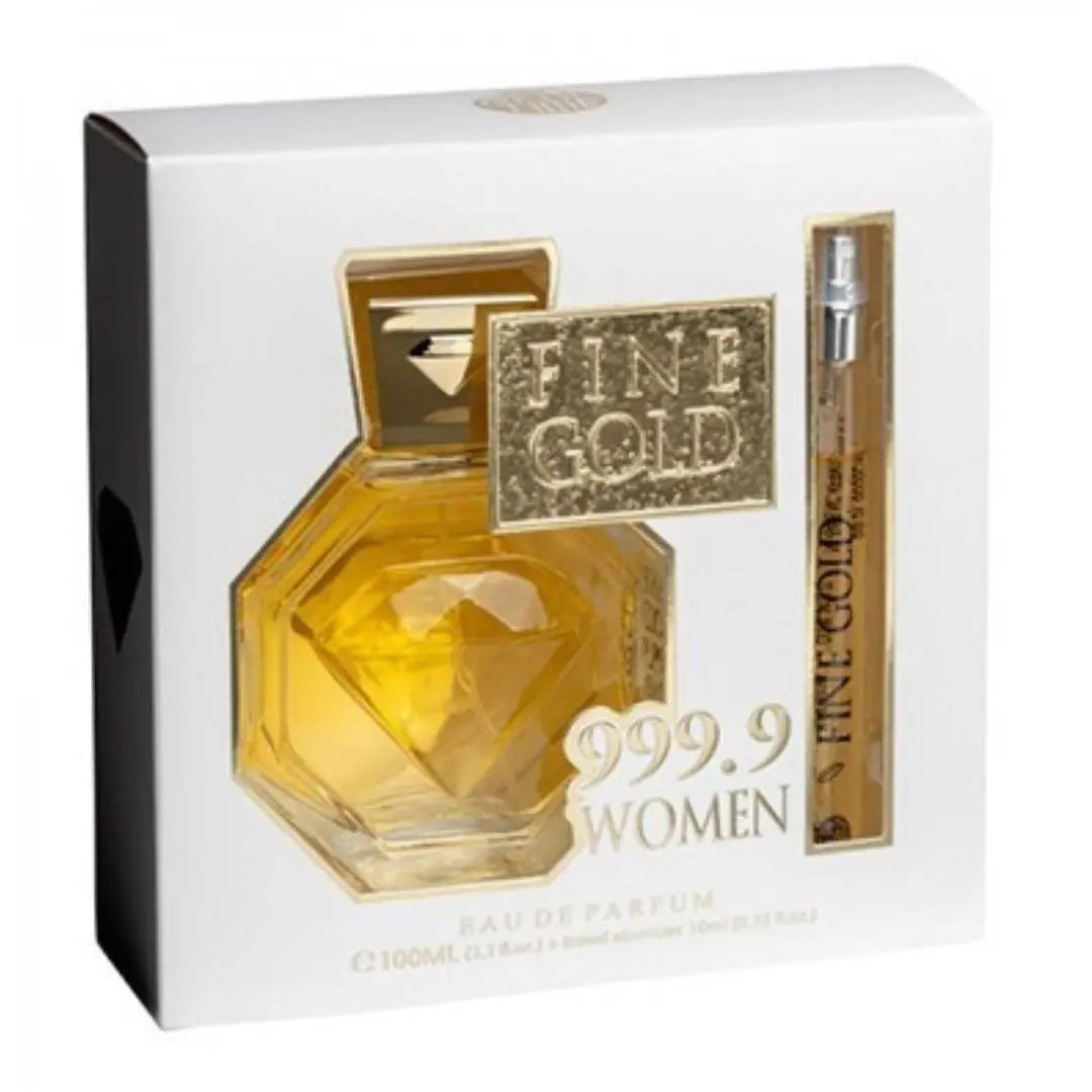 Coffret Fine Gold Femme Fine Gold 999.9 Eau de Parfum 100Ml +10Ml REAL TEAM