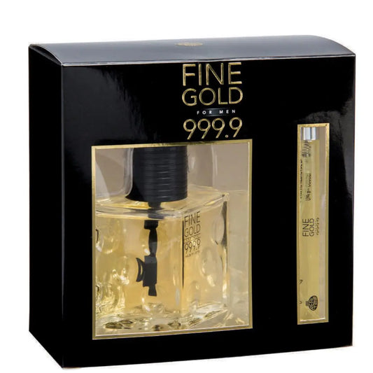 Coffret Fine Gold homme Fine Gold 999.9 Eau de Toilette 100Ml +15 Ml REAL TEAM