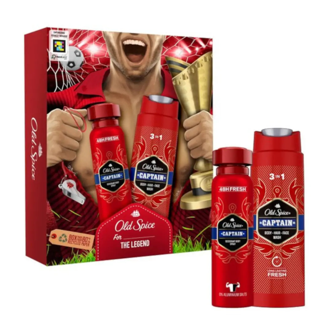 Coffret cadeau déodorant et gel douche Old Spice Captain OLD SPICE
