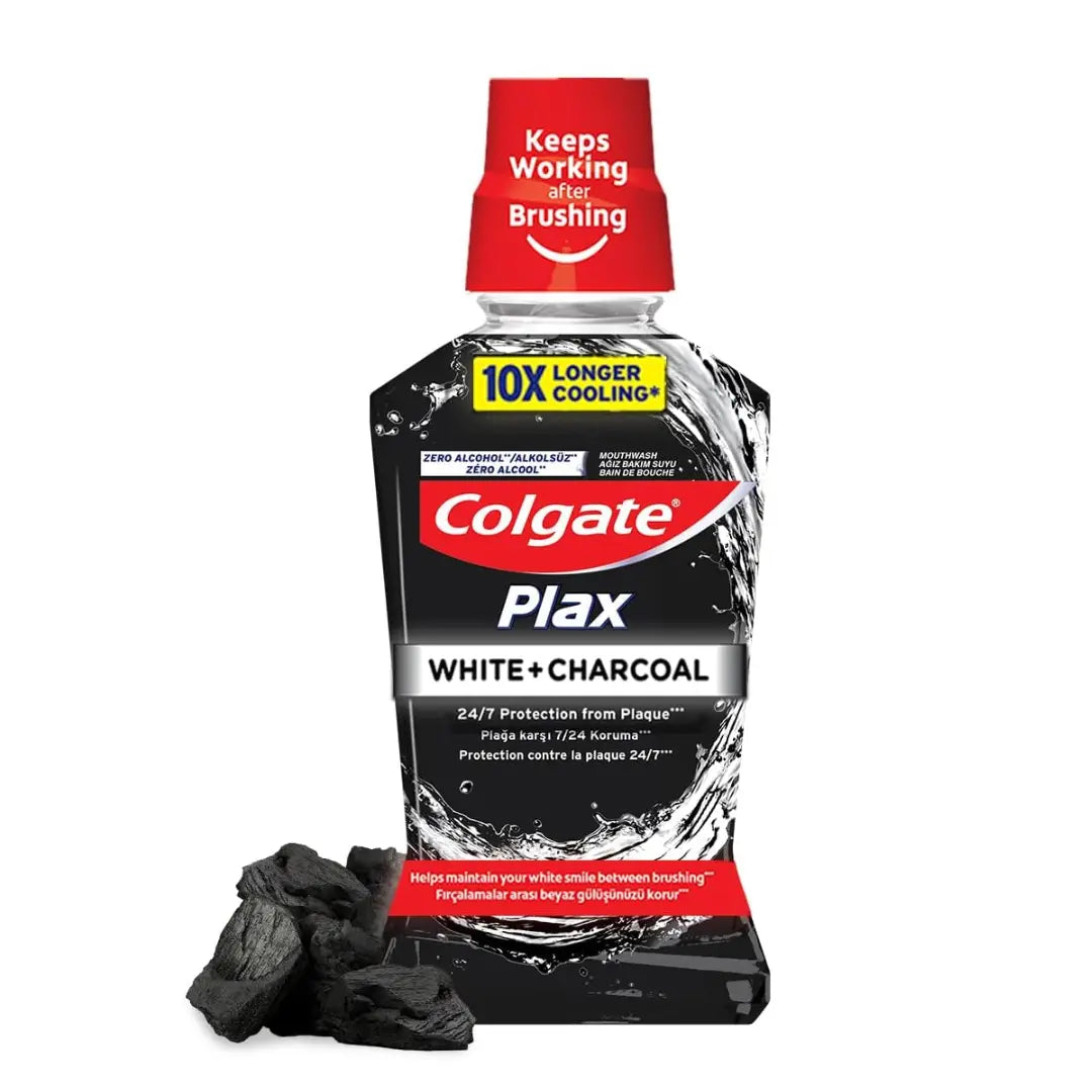 Colgate Bain de bouche Colgate Plax White et Charbon 500 ml COLGATE
