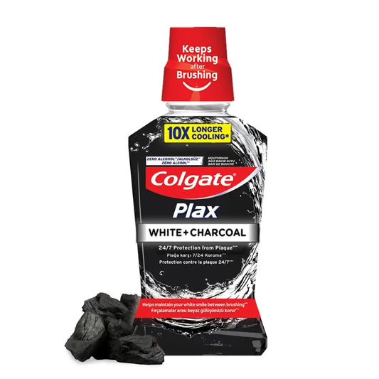 Colgate Bain de bouche Colgate Plax White et Charbon 500 ml COLGATE
