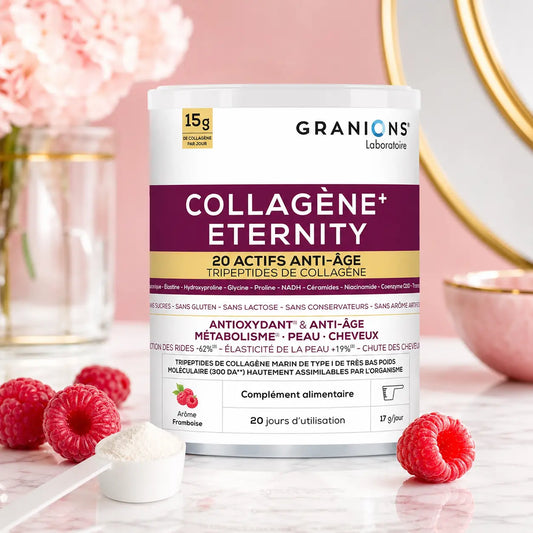 Collagène+ Eternity Granions — Cure Anti-Âge 20 Actifs & Tripeptides de Collagène — 343 g