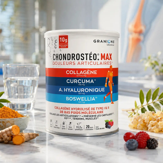 Complément Articulations Granions Chondrostéo+ Max Collagène I & II Curcuma — 300 g