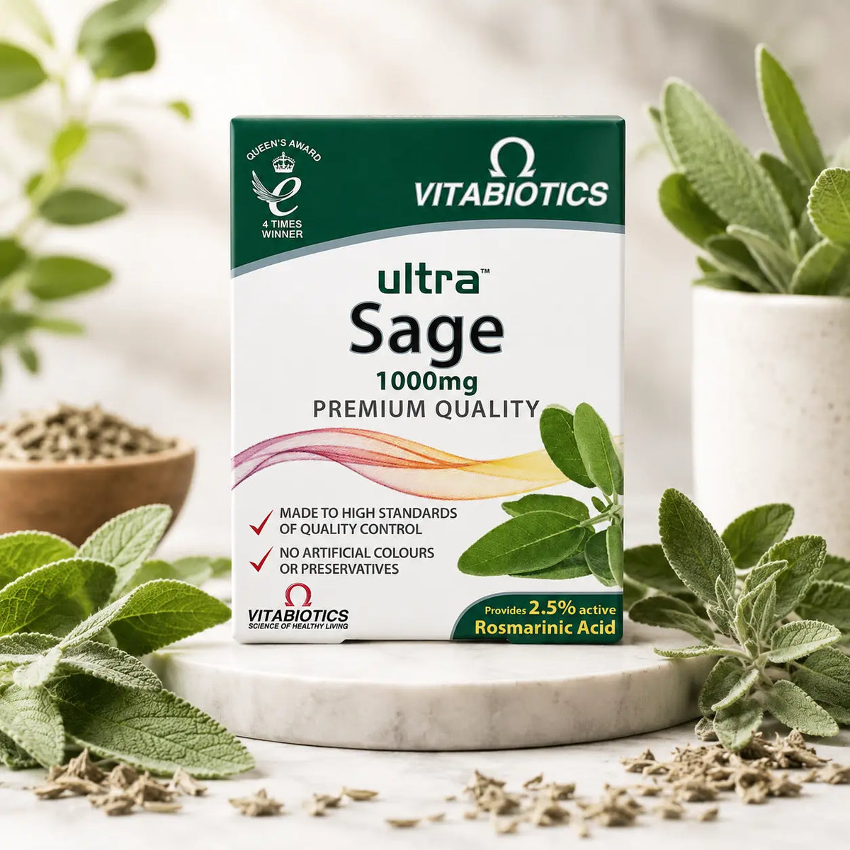 Complément Sauge Vitabiotics Ultra Sage — 30 comprimés