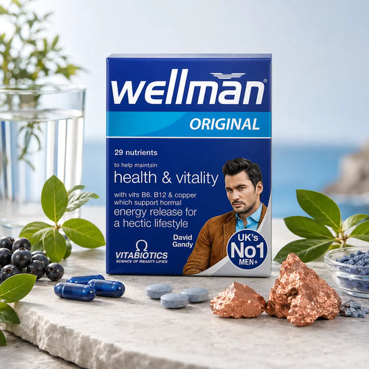 Complément multivitaminé Vitabiotics Wellman Original homme — 30 comprimés