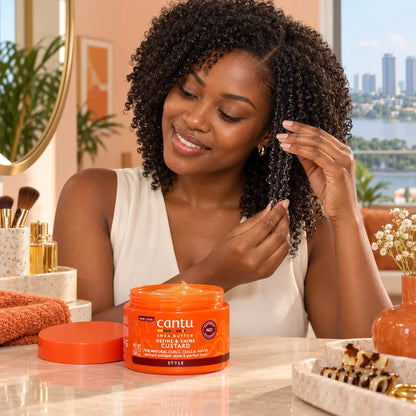 Crème Cantu Define & Shine Custard Boucles 340 g