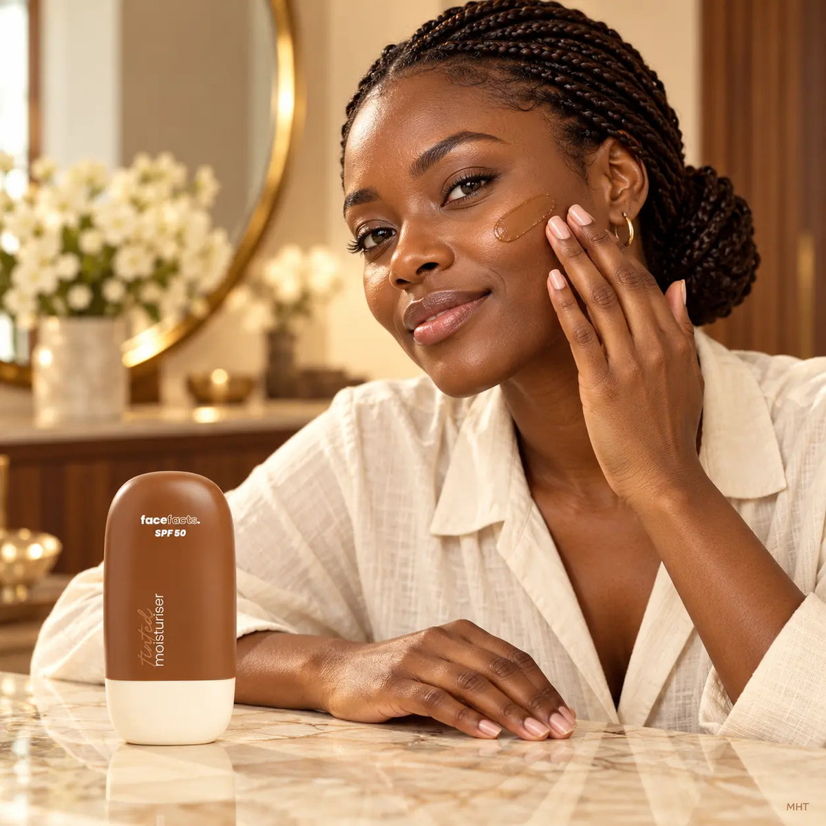 Crème Hydratante Teintée Face Facts SPF 50 — Teinte Foncée (Dark) — 50 ml