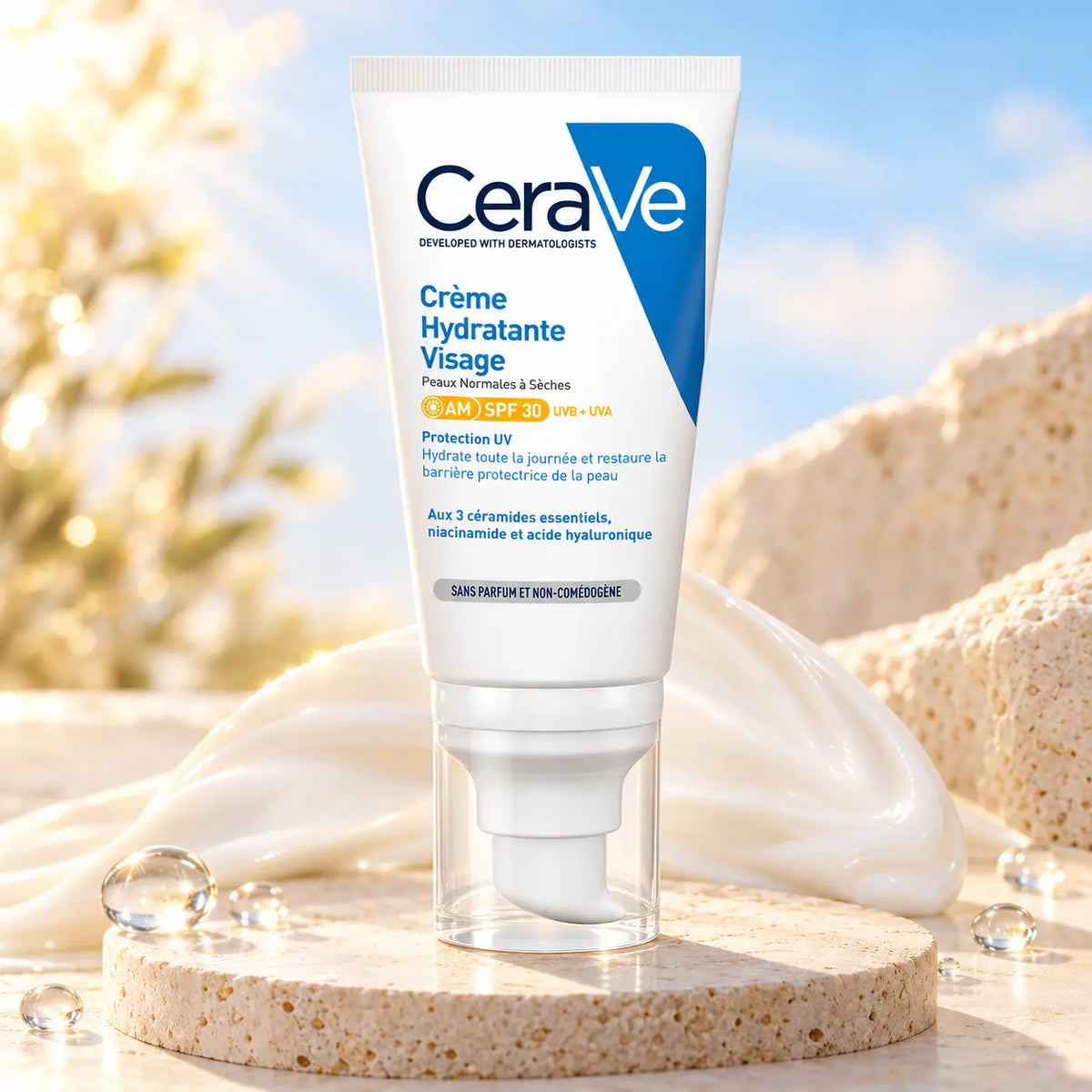 Crème Hydratante Visage CeraVe AM SPF 30 — Peaux Normales à Sèches — 52 ml