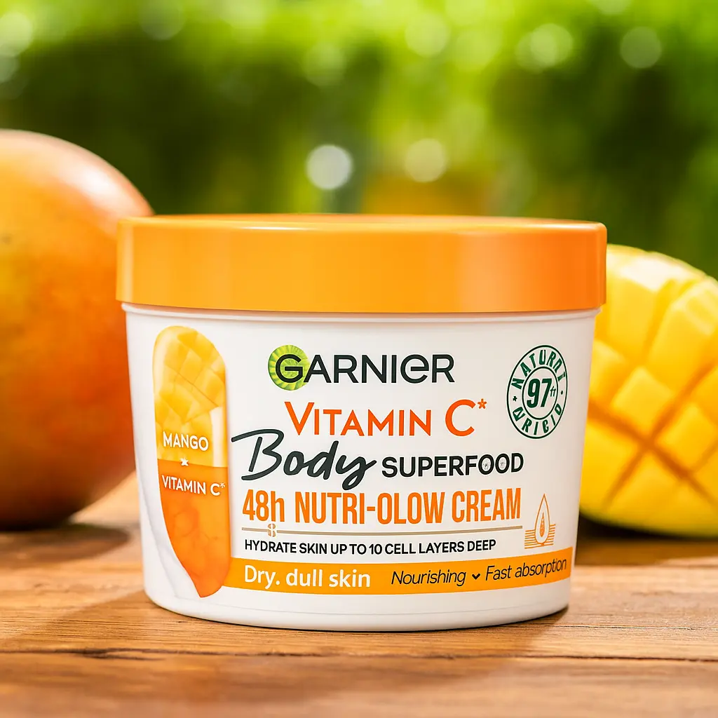 Crème corporelle hydratante à la mangue + vitamine C 300 ml GARNIER