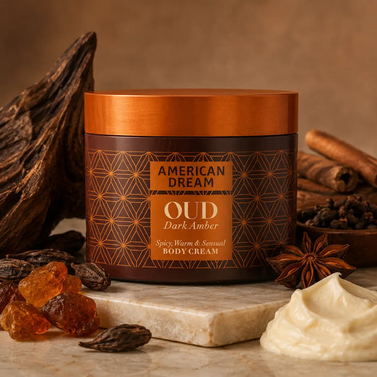 Crème corps parfumée American Dream oud & ambre foncé — 500 ml