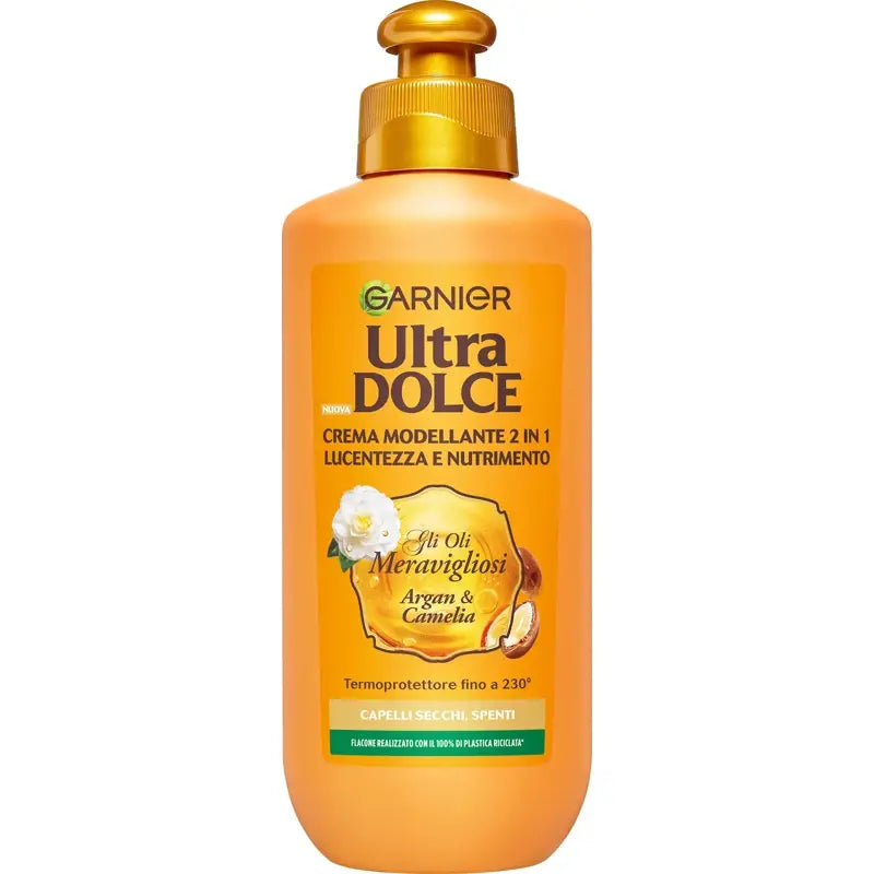 Crème de Soin 2-en-1 Garnier Ultra Doux Argan & Camélia — Cheveux Secs — 200 ml
