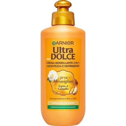 Crème de Soin 2-en-1 Garnier Ultra Doux Argan & Camélia — Cheveux Secs — 200 ml