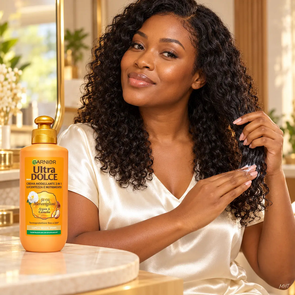 Crème de Soin 2-en-1 Garnier Ultra Doux Argan & Camélia — Cheveux Secs — 200 ml