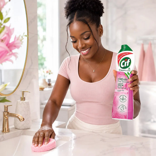 Crème nettoyante abrasive Cif Cleanboost Pink Tuberose — 500 ml