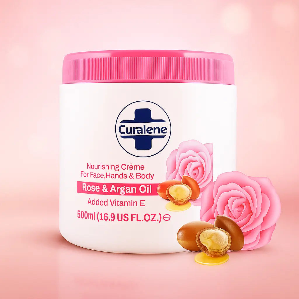 Curalene – Nourishing Crème Rose & Argan Oil (Vitamine E) – 500 ml CURALENE
