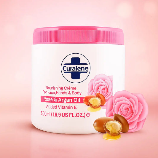 Curalene – Nourishing Crème Rose & Argan Oil (Vitamine E) – 500 ml CURALENE