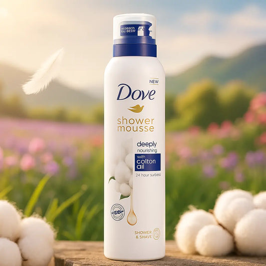 DOVE — Shower Mousse à l’huile de coton (200 mL*) DOVE