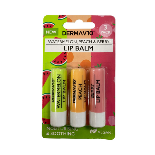 DermaV10 Lot de 3 baumes à lèvres DERMAV10