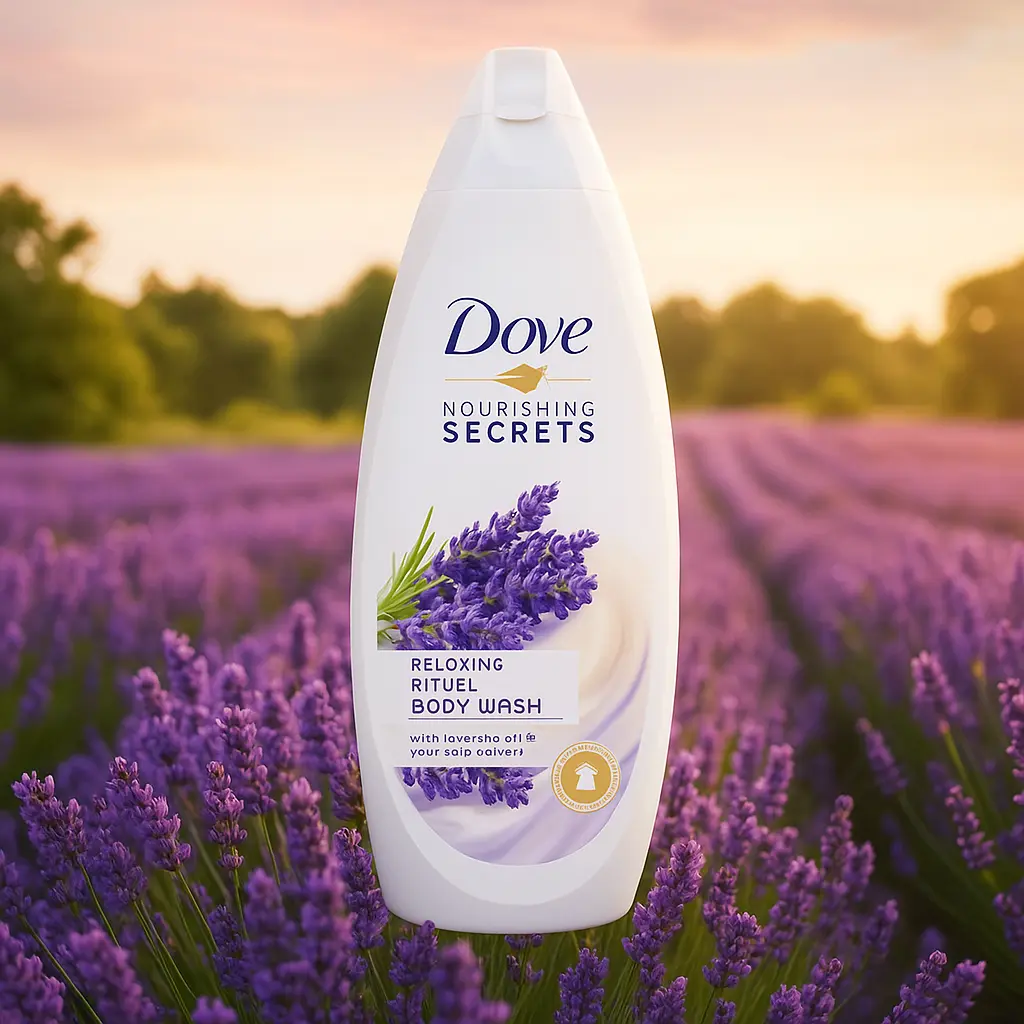 Dove Gel douche Relaxant a base de lavande et extrait de romarin 500 ML DOVE