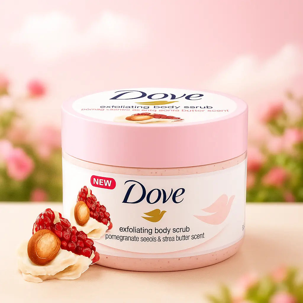 Dove Gommage corporel au parfum Graines de grenade et beurre de karité 225 Ml DOVE