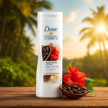 Charger l&#39;image dans la galerie, Dove Nurturing Ritual Lotion pour le corps au beurre de cacao et à l’hibiscus - 400ml DOVE
