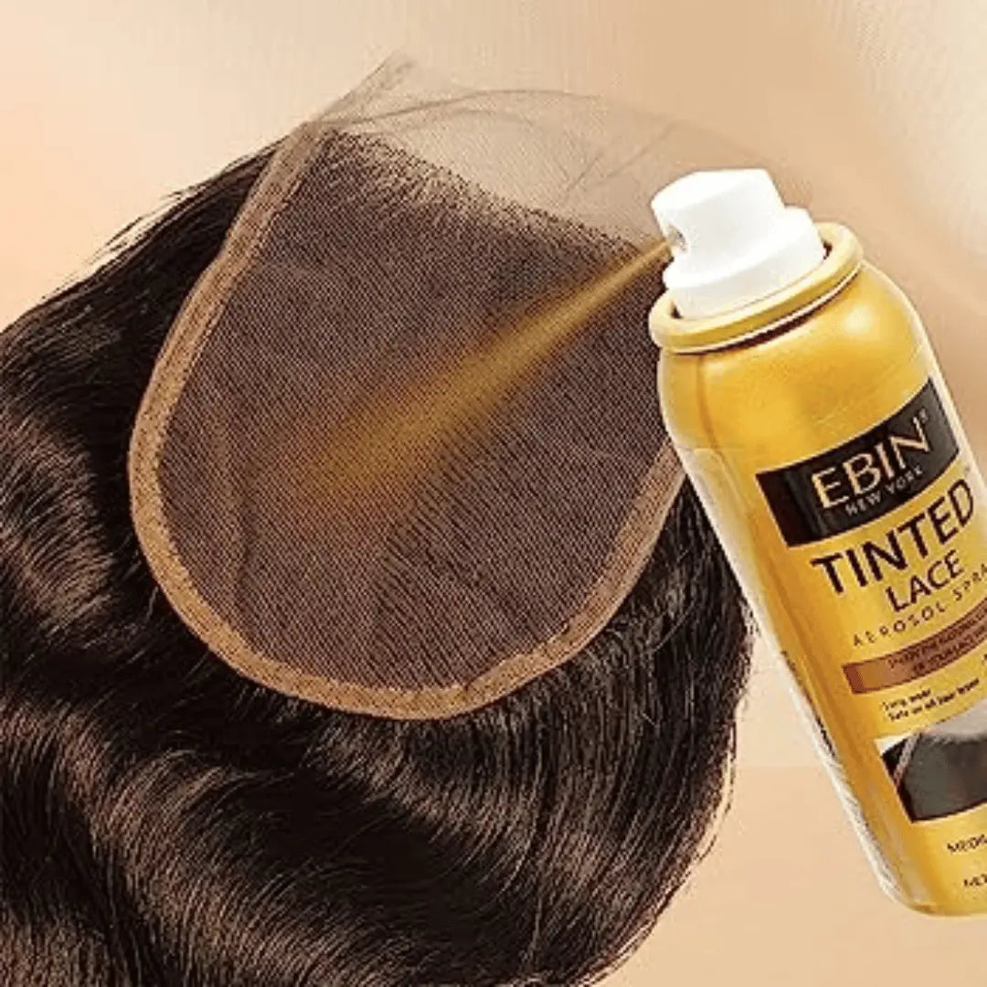 EBIN NEW YORK Spray aérosol pour dentelle teintée (Brun clair et chaud) Ebin