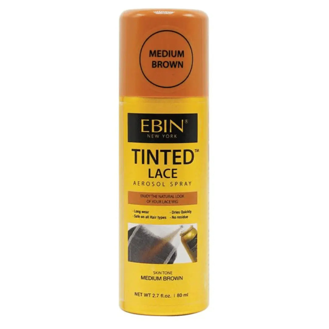 EBIN NEW YORK Spray aérosol pour dentelle teintée (Medium Brown) Ebin