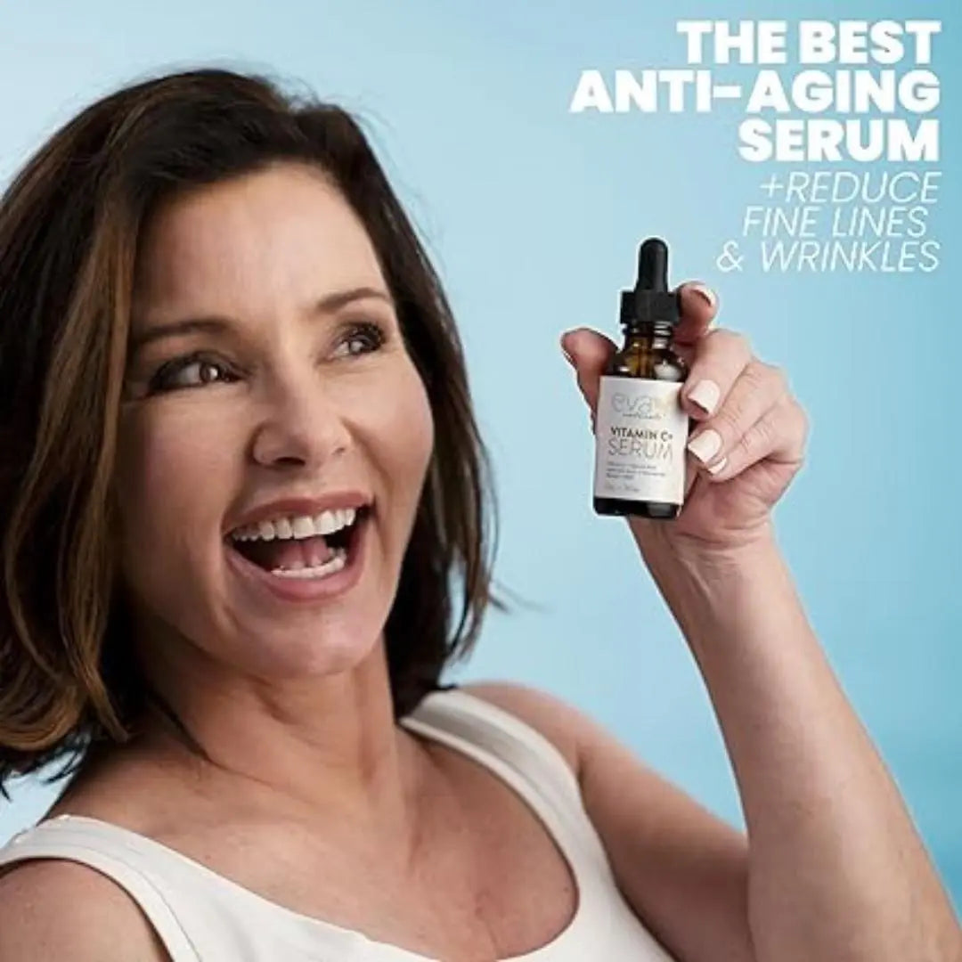 EVA Sérum à la vitamine C Plus avec sérum à l'acide hyaluronique, rétinol, niacinamide et acide salicylique  pour le visage - Anti-âge EVA