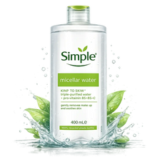Charger l'image dans la galerie, SIMPLE Eau Micellaire Démaquillante &amp; Nettoyante – Peaux Sensibles 400 ML