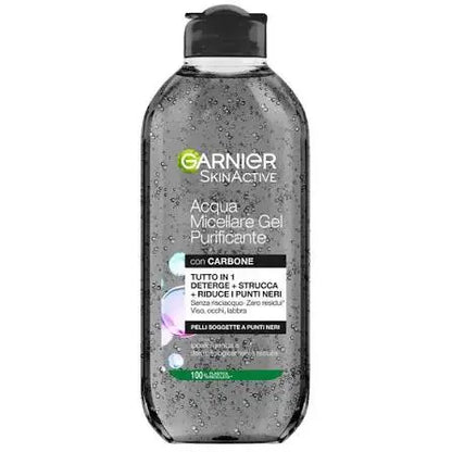Eau Micellaire Gel Purifiante Garnier SkinActive au Charbon — Tout-en-1 — 400 ml