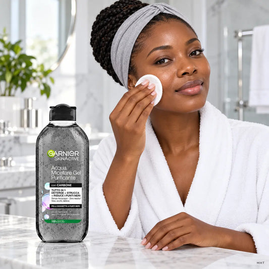 Eau Micellaire Gel Purifiante Garnier SkinActive au Charbon — Tout-en-1 — 400 ml
