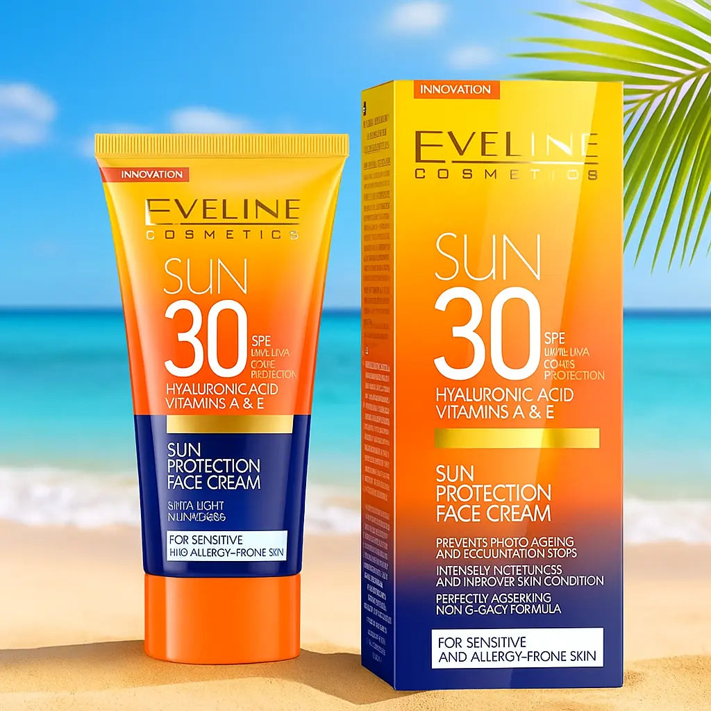 Eveline Cosmetics Creme Solaire Pour Visage 30 FPS (Peau Sensibles ) EVELINE