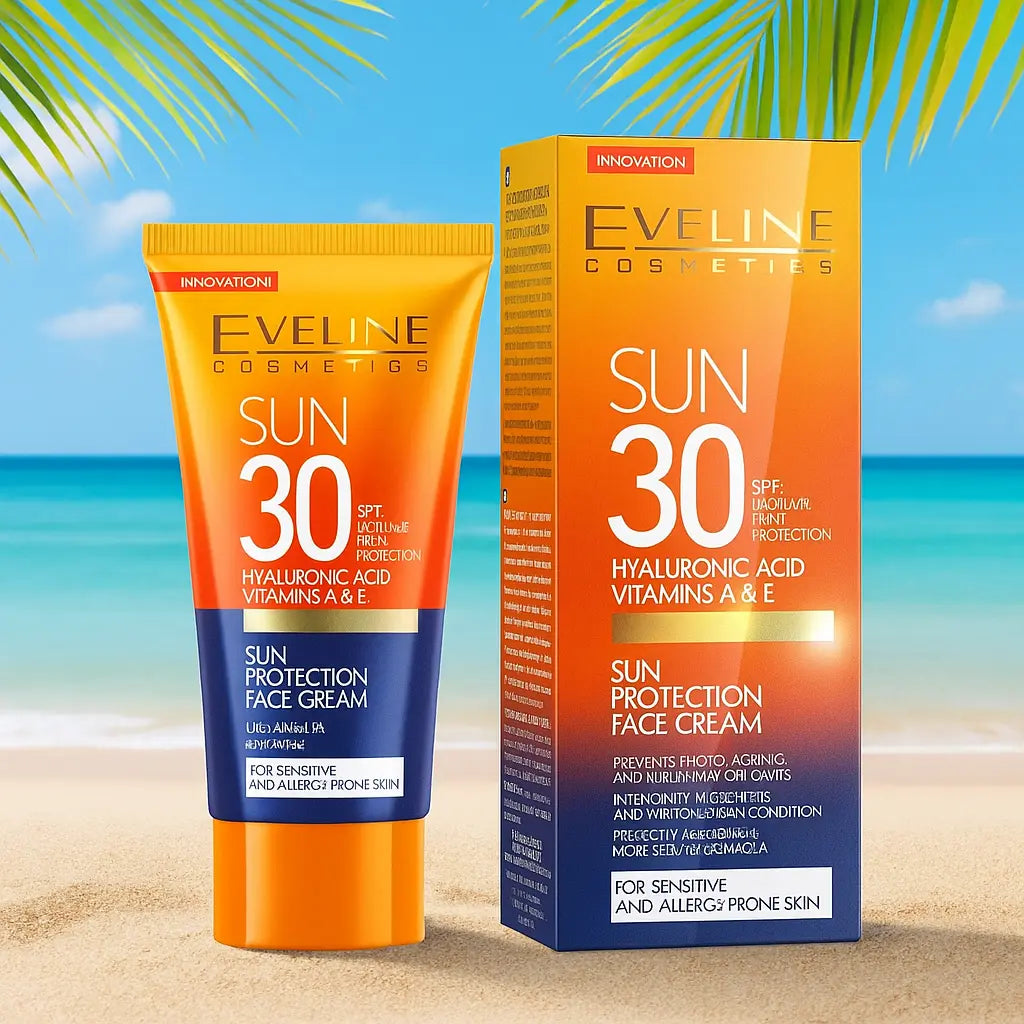 Eveline Cosmetics Creme Solaire Pour Visage 30 FPS (Peau Sensibles ) EVELINE