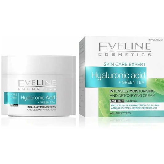 Eveline Crème de jour et nuit à l'acide hyaluronique et au thé vert EVELINE