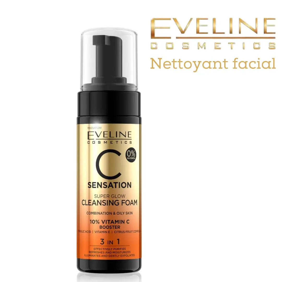 Eveline Mousse Nettoyante Super Éclat C Sensation 3 en 1 150 Ml EVELINE