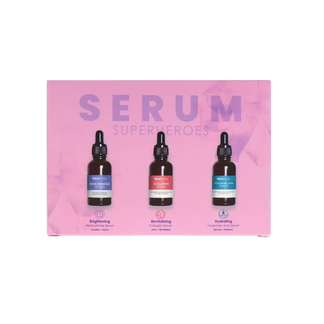 Face Facts Coffret Sérum Super Héros Niacinamide, Collagène, Acide Hyaluronique Face Facts