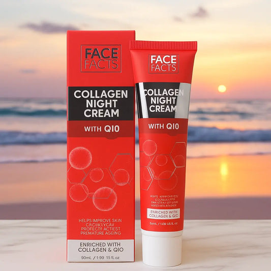Face Facts Collagen Avec la crème de nuit Q10 50ml face fact