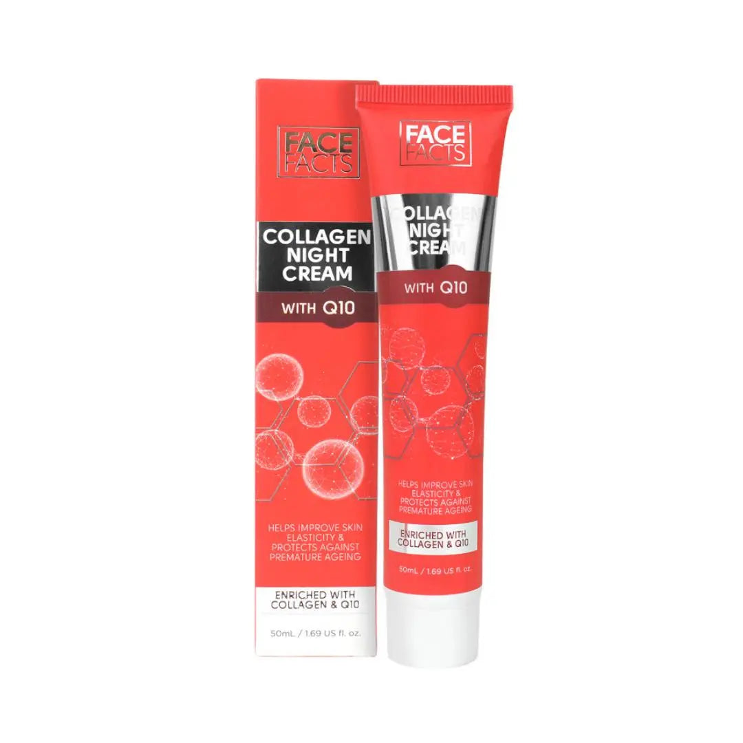 Face Facts Collagen Avec la crème de nuit Q10 50ml face fact