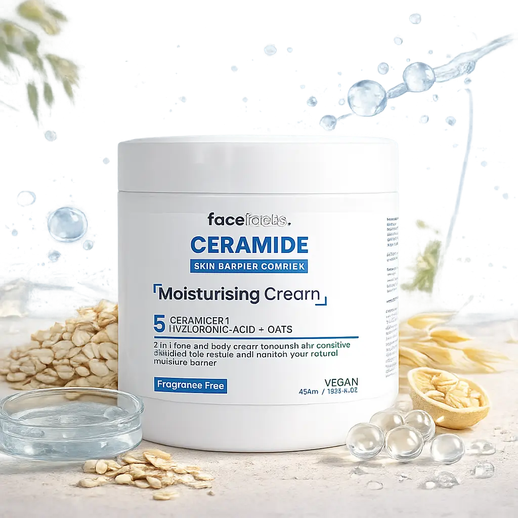 Crème De Nuit Hydratante Visage SatinNaturel - Aux Céramides Et Beurre De Karité - 50 Ml