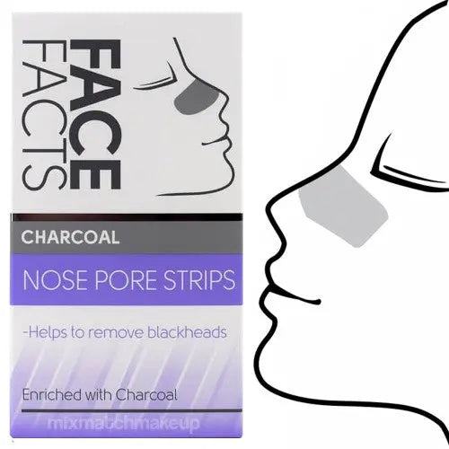 Face facts Bandes de pores de nez, charbon de bois, 6 traitements Face Facts